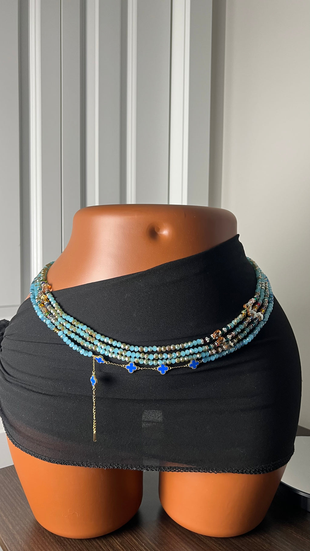 Ocean blue waist beads