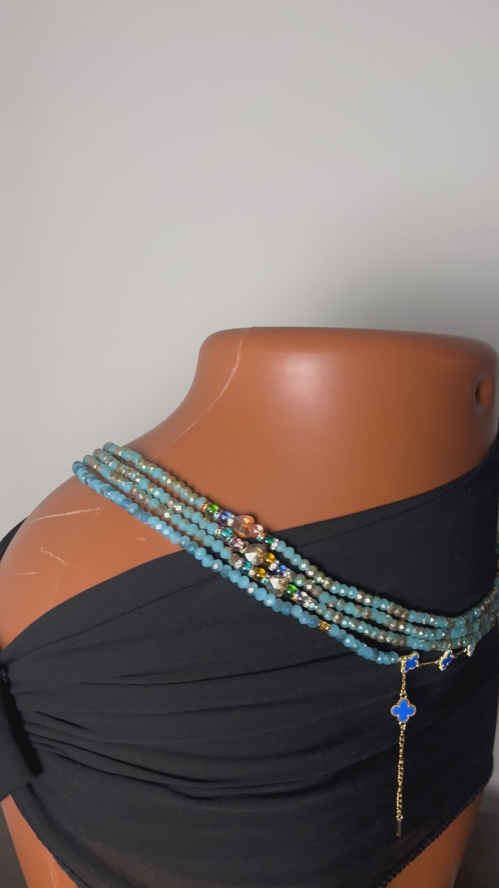 Ocean blue waist beads